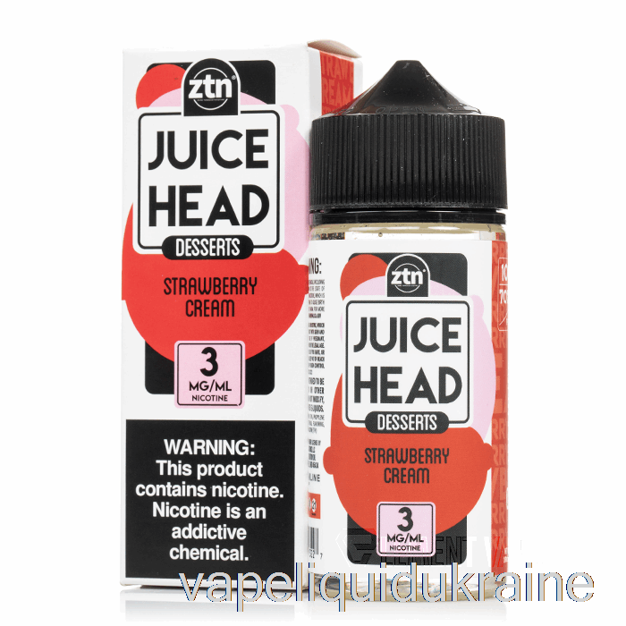 Vape Liquid Ukraine Strawberry Cream - Juice Head - 100mL 0mg